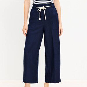 LOFT Tall Breezy Wide Leg Pants In Linen Blend XL Tall